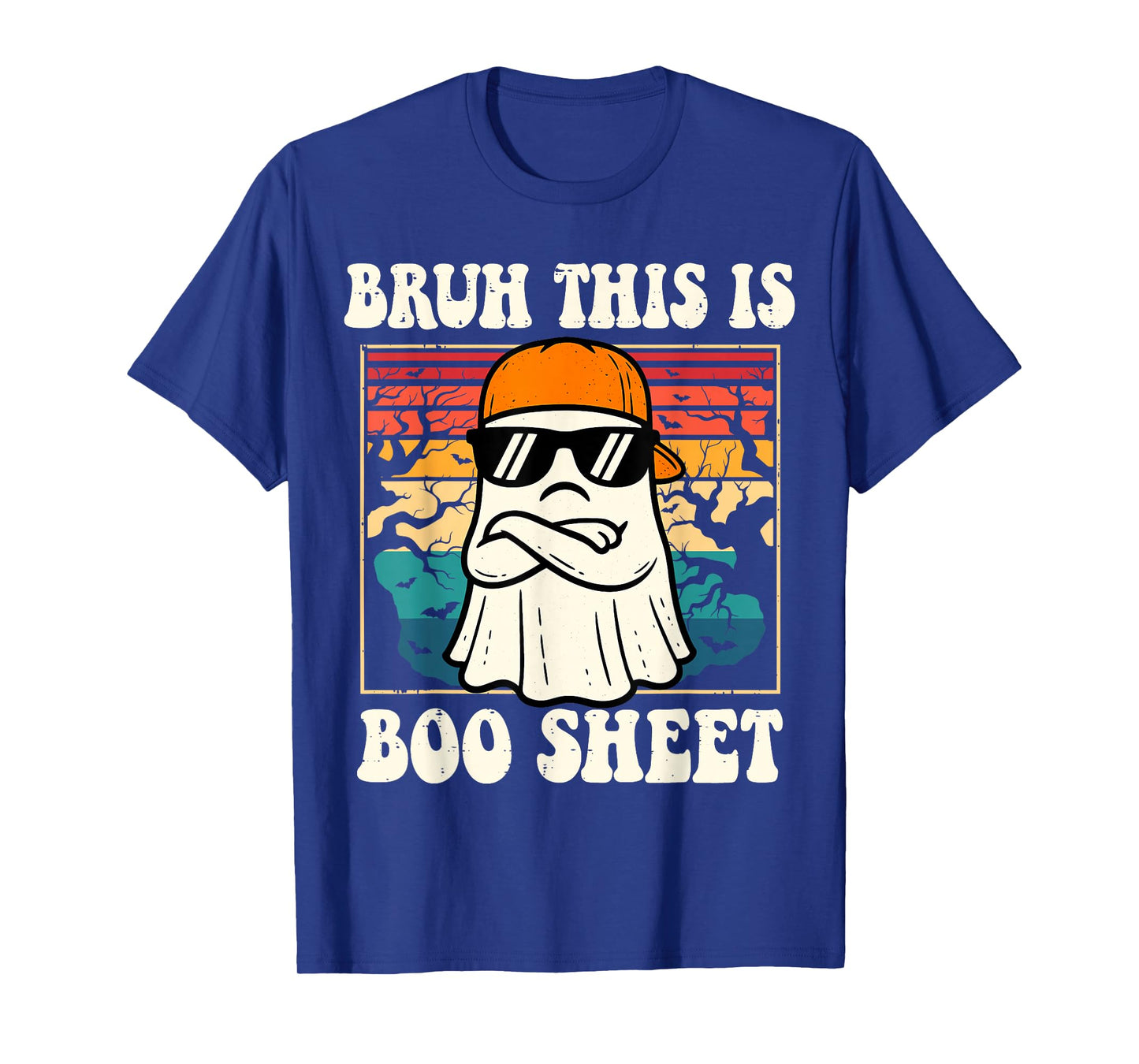 Bruh This is Boo Sheet Funny Halloween Ghost Men Boys Teens T-Shirt