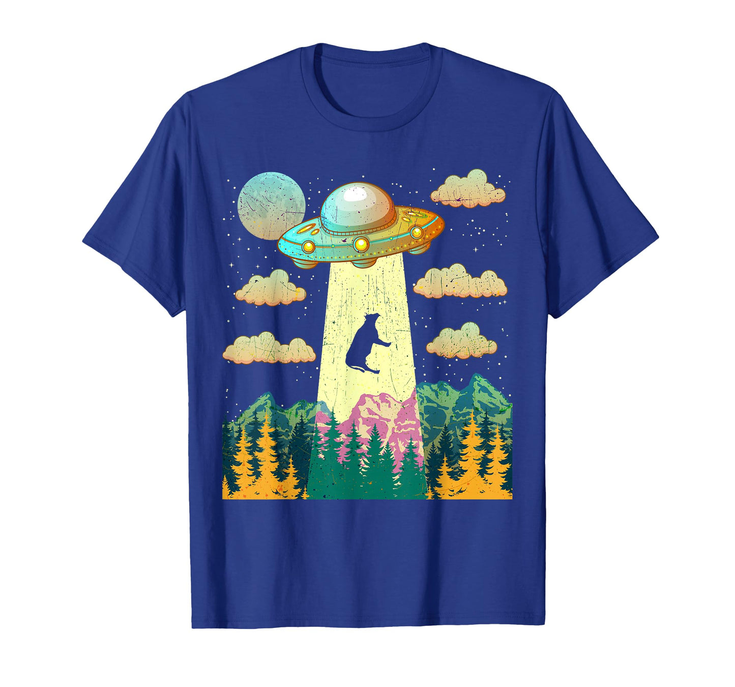 Cow UFO Abduction Vintage BELIEVE Retro Gift T-Shirt