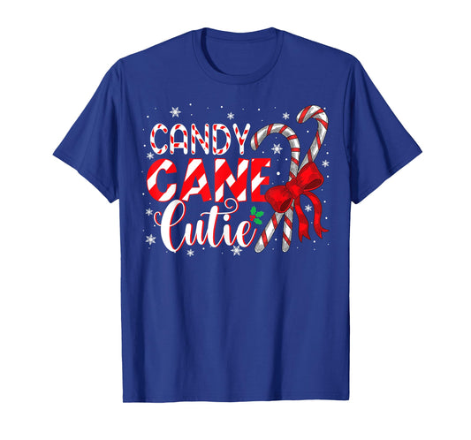 Funny Christmas Candy Cane Cutie Girls Xmas Pajama T-Shirt