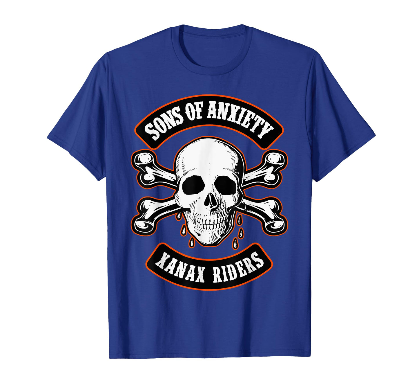 Sons Of Anxiety Xanax Riders Funny Skull T-Shirt