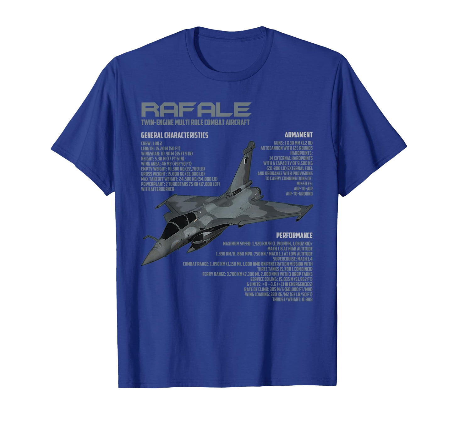 Rafale Fighter Jet French Military Aircraft Patriot T-Shirt