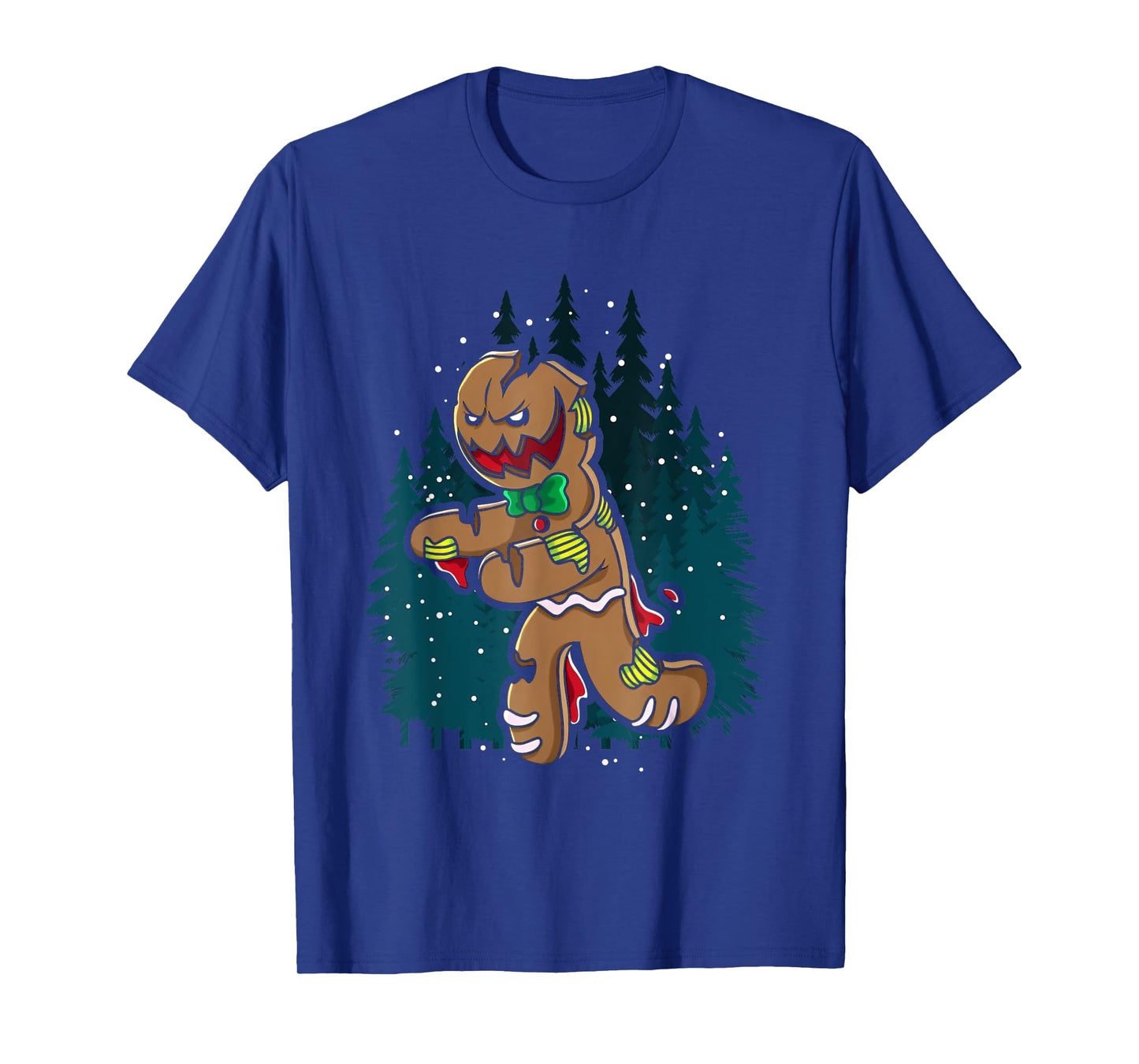 Creepy Zombie Gingerbread Man Funny Scary Christmas Holiday T-Shirt