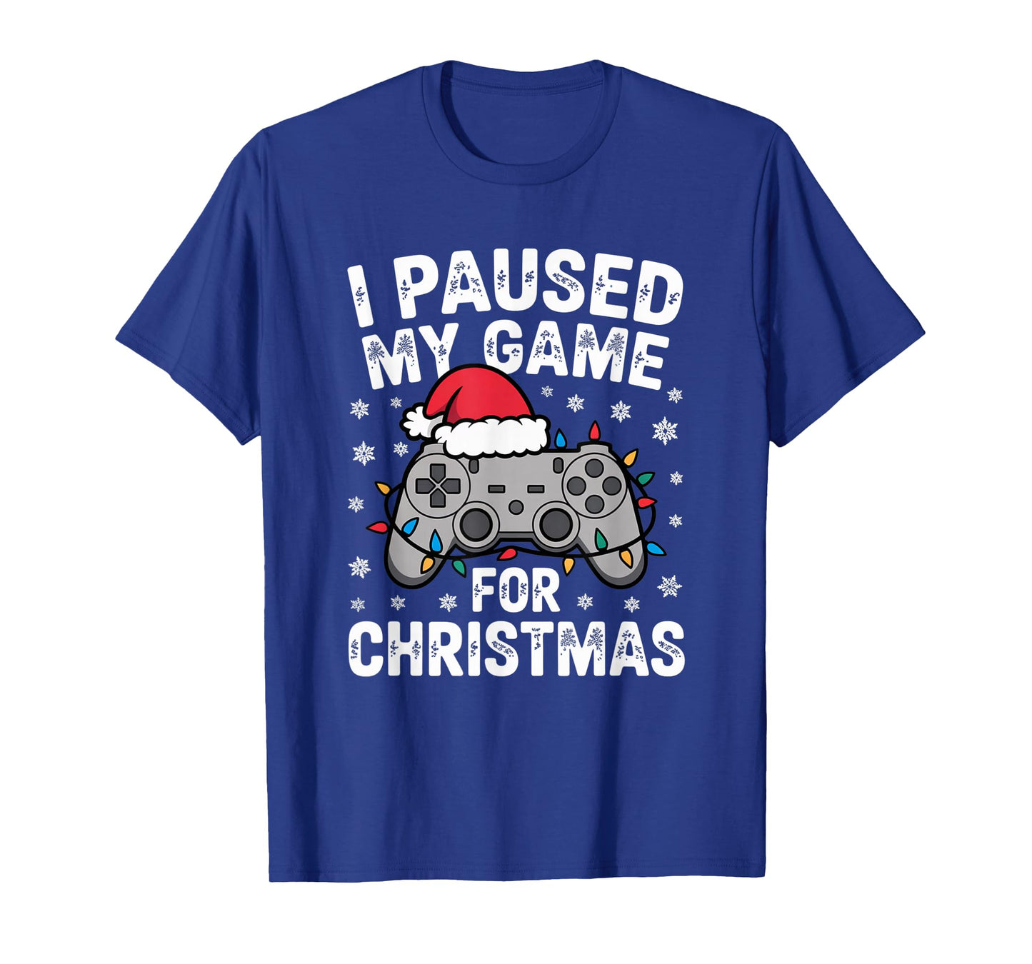Paused My Game Christmas Gamer Xmas Men Boys Kids Youth Teen T-Shirt