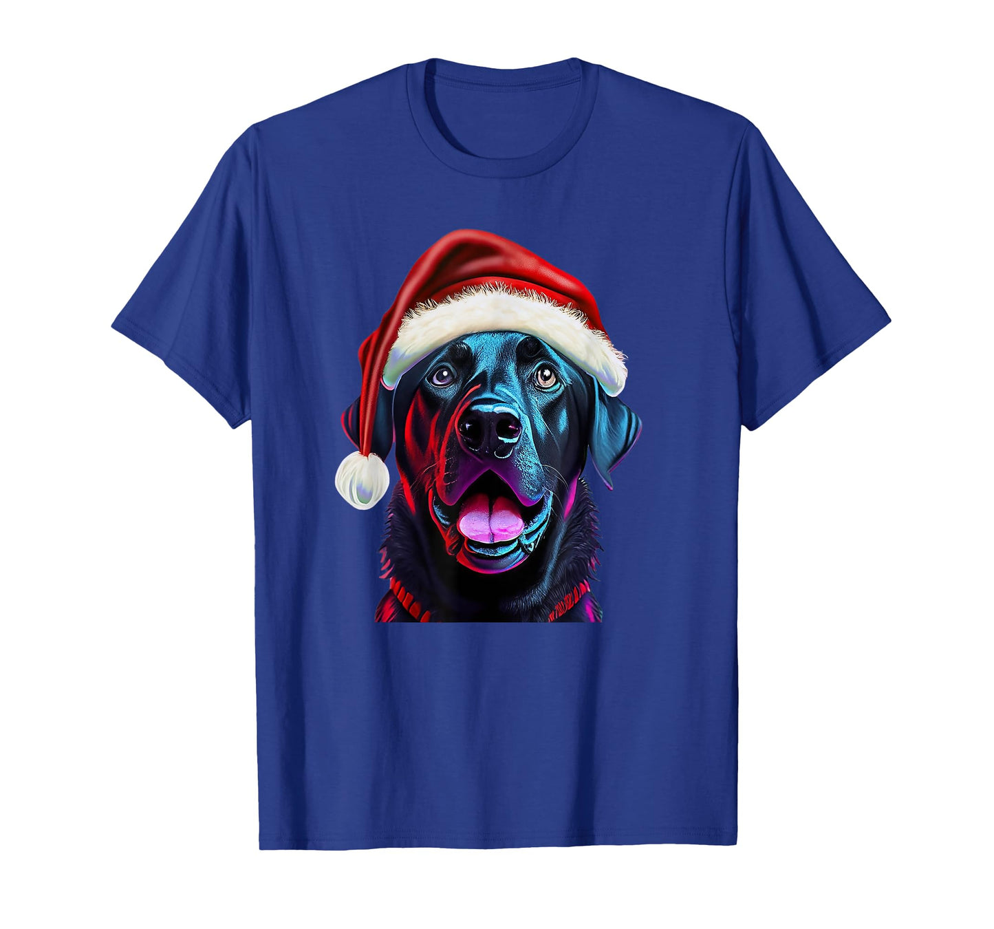 Black Lab Christmas Magic: Labrador in Santa Hat T-Shirt