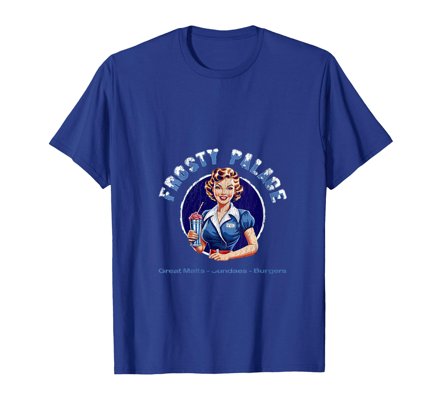Womens Frosty Palace | Classic 70s Retro Movie Distressed V-Neck T-Shirt