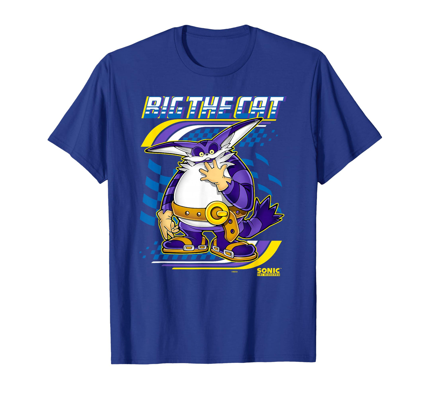 Sonic The Hedgehog Big The Cat Ready For Race Chest Poster T-Shirt