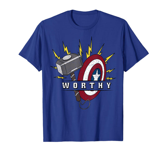 Marvel Avengers Endgame Captain America Worthy Hammer Shield T-Shirt