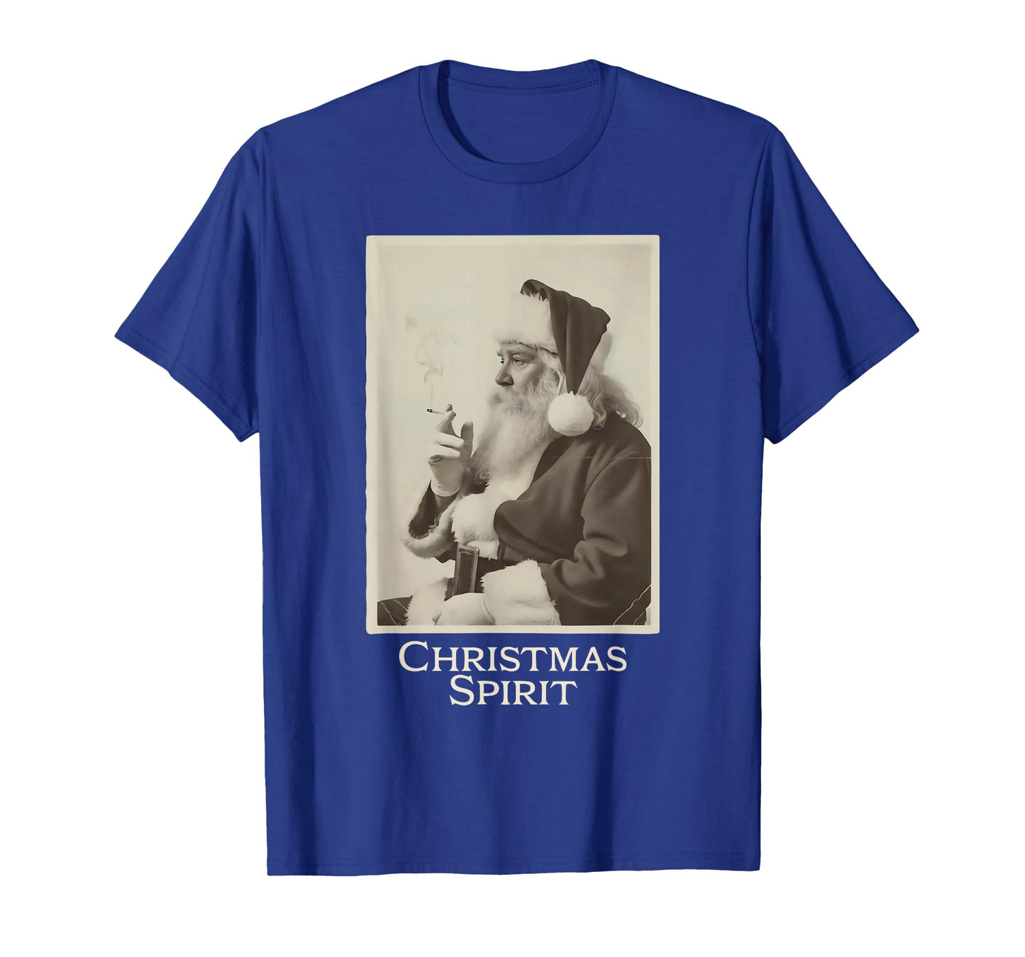Vintage Funny Smoking Santa Claus Christmas Spirit Christmas T-Shirt