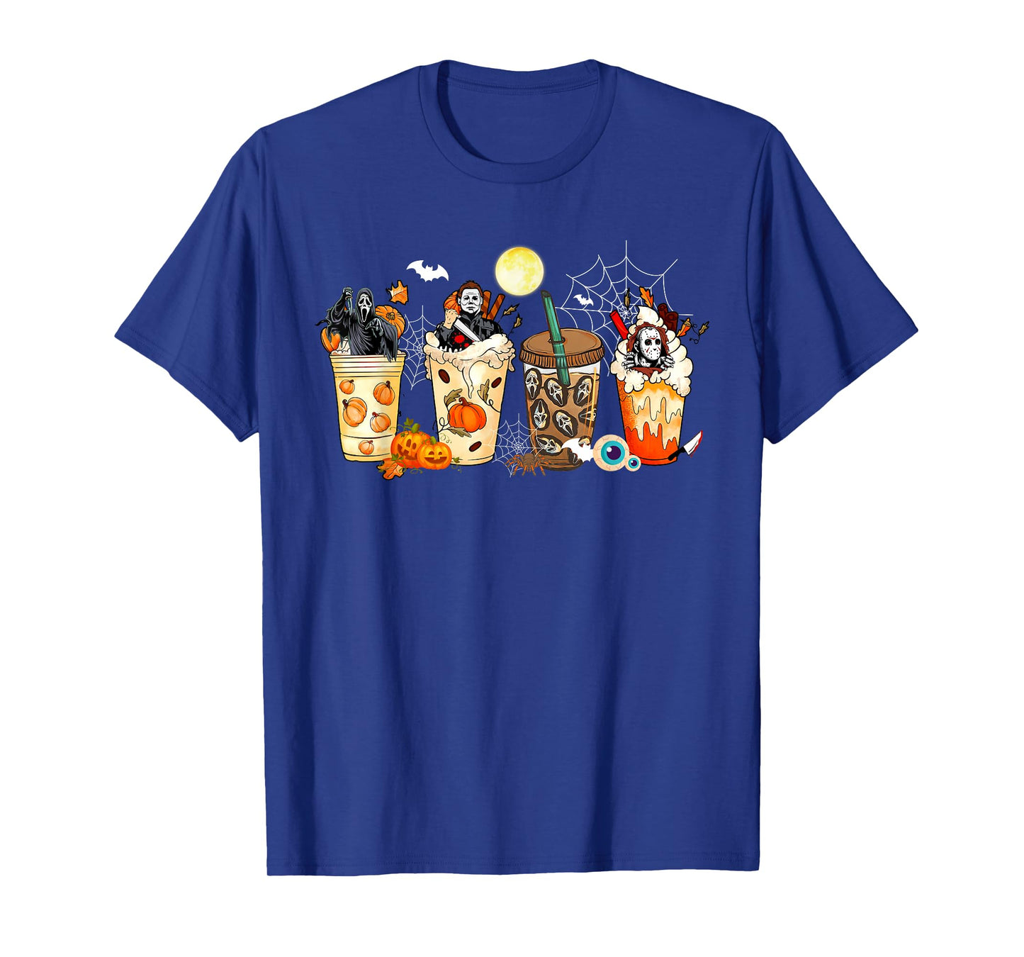 Halloween Fall Horror Movie Pumpkin Latte Spice Coffee Cups T-Shirt