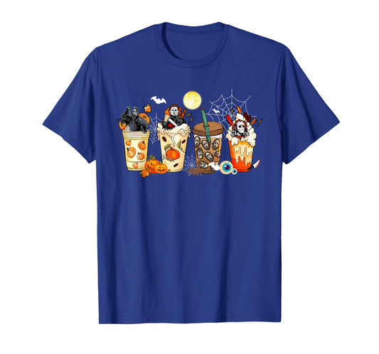 Halloween Fall Horror Movie Pumpkin Latte Spice Coffee Cups T-Shirt