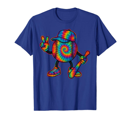 Tie Dye Baseball Shirt for Boys – Colorful Game Day Tee T-Shirt