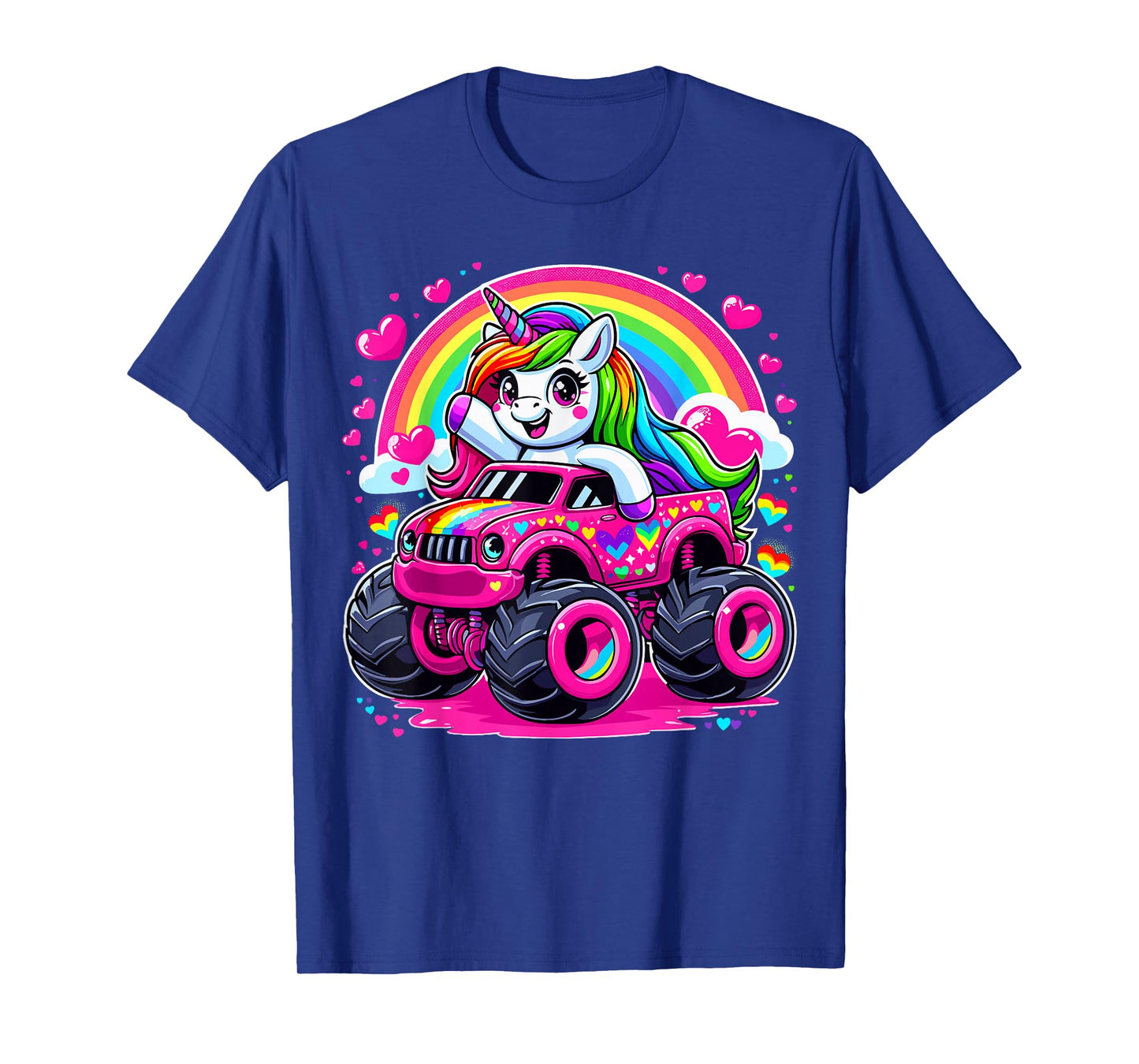 Unicorn Riding a Monster Truck T-Shirt