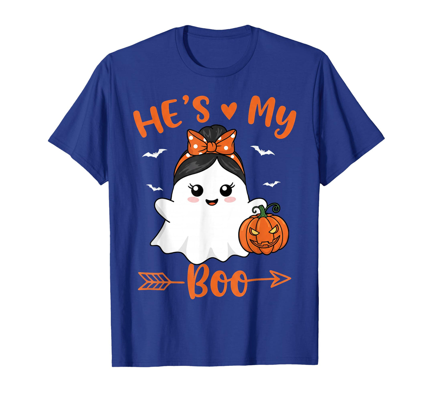 He's My Boo Matching Halloween Pajama Couples Funny T-Shirt