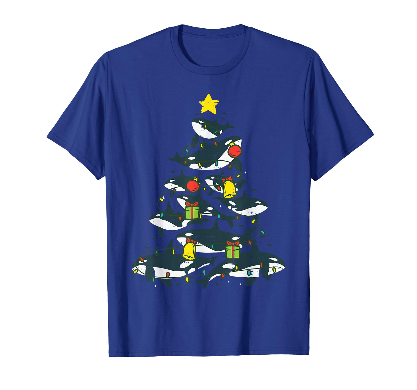 Killer Whales Christmas Tree Xmas Orca Women Men Boys Kids T-Shirt