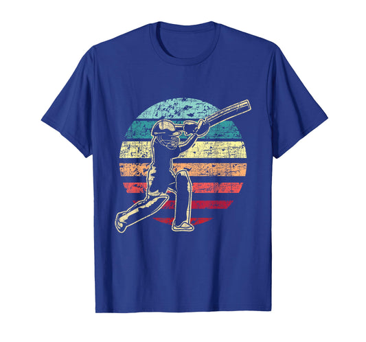 Retro Vintage Cricket Game - Cricketer Cricketing Batting T-Shirt