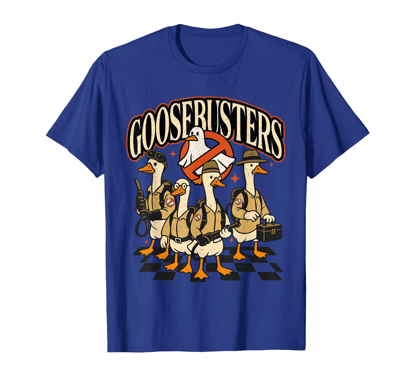 Retro Funny Silly Goosebusters Ducks Ghost Spooky Halloween T-Shirt