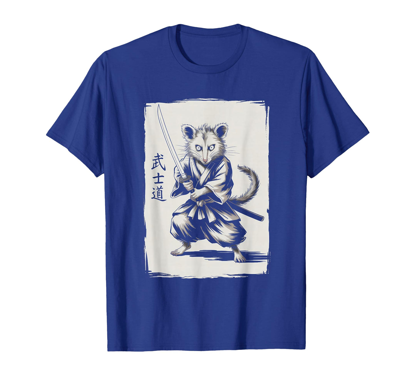 Samurai Opossum Shirt Japanese Culture Art Cool Anime Gifts T-Shirt