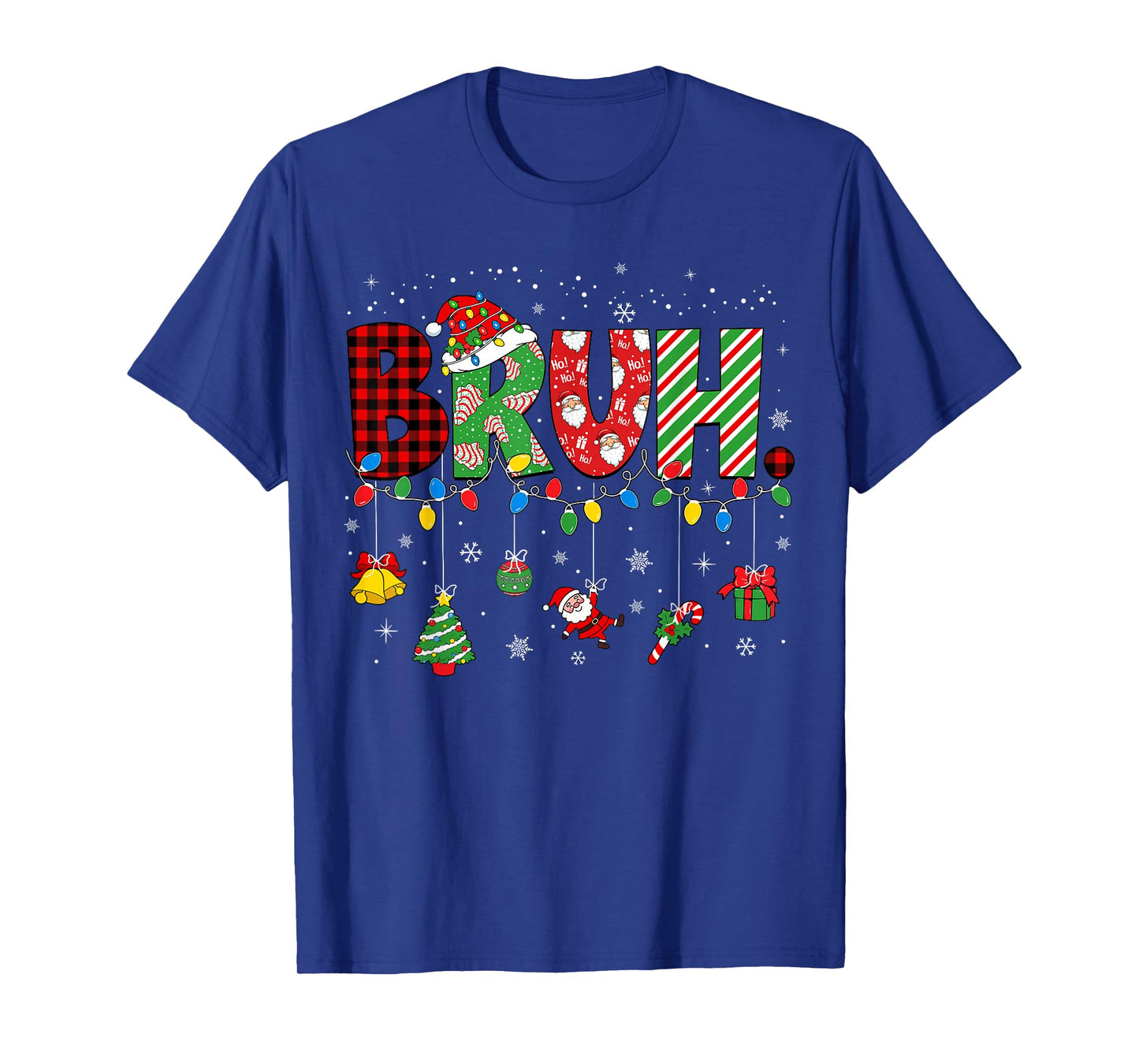 Bruh Meme Funny Saying Bro Greeting Teens Boys Men Christmas T-Shirt