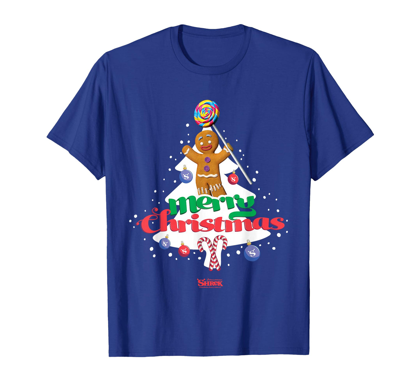 Shrek Gingy Merry Christmas Candy Tree T-Shirt