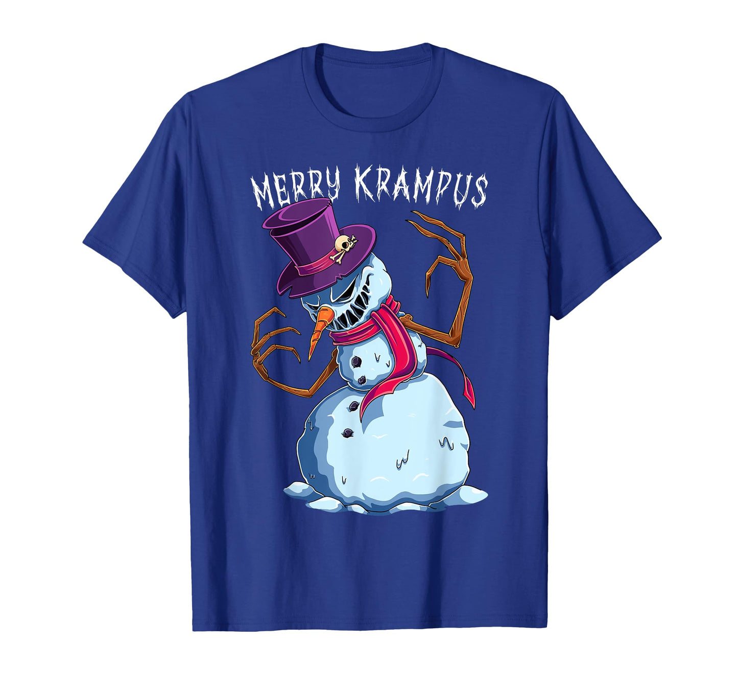 Merry Krampus Snowman Scary Christmas Evil Monster Xmas T-Shirt