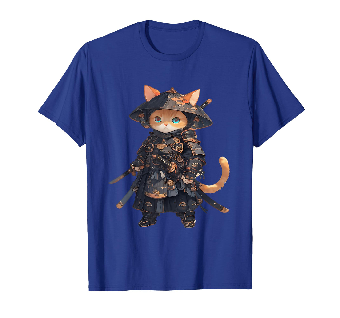 Japanese Samurai Cat Kawaii Ninja Cat Neko T-Shirt