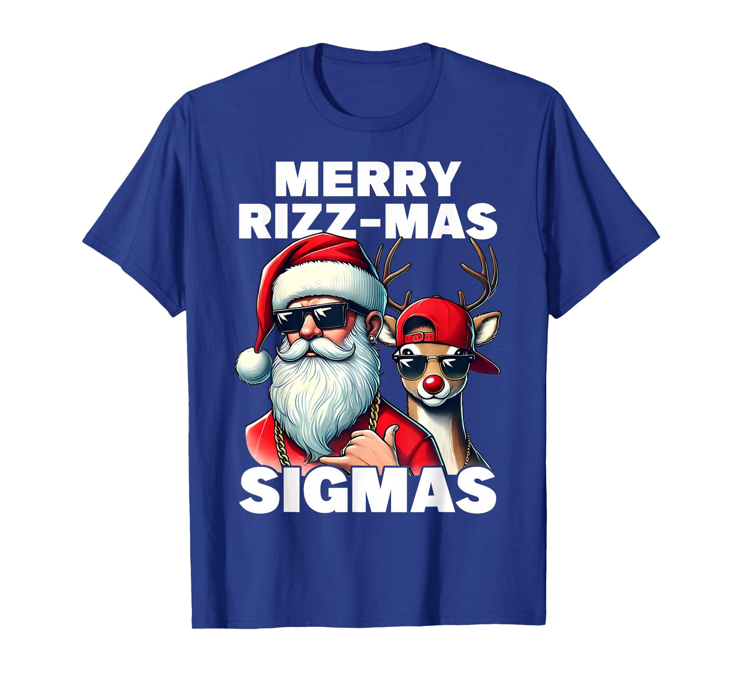 Merry Rizzmas Sigmas Gen Alpha Funny Christmas Santa Claus T-Shirt