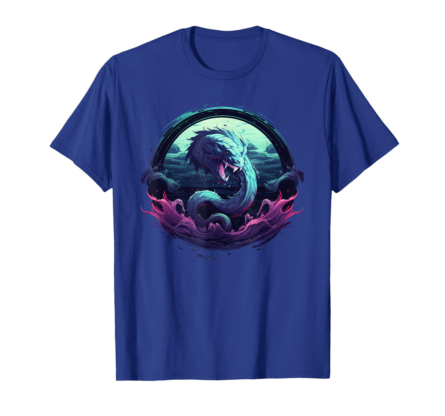 Sea Monster Leviathan Ocean Creature Vintage Art Graphic T-Shirt