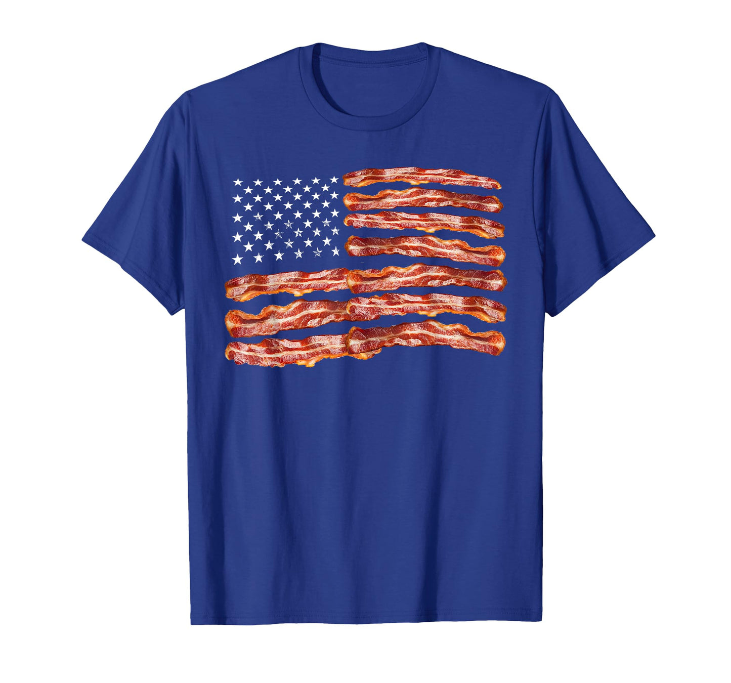 Bacon Flag USA Dried Pigs US Funny 4th Of July Joke Grill T-Shirt
