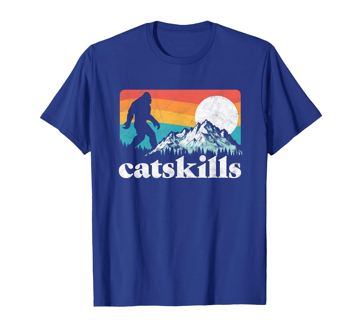 Catskills New York Retro Bigfoot Mountains T-Shirt