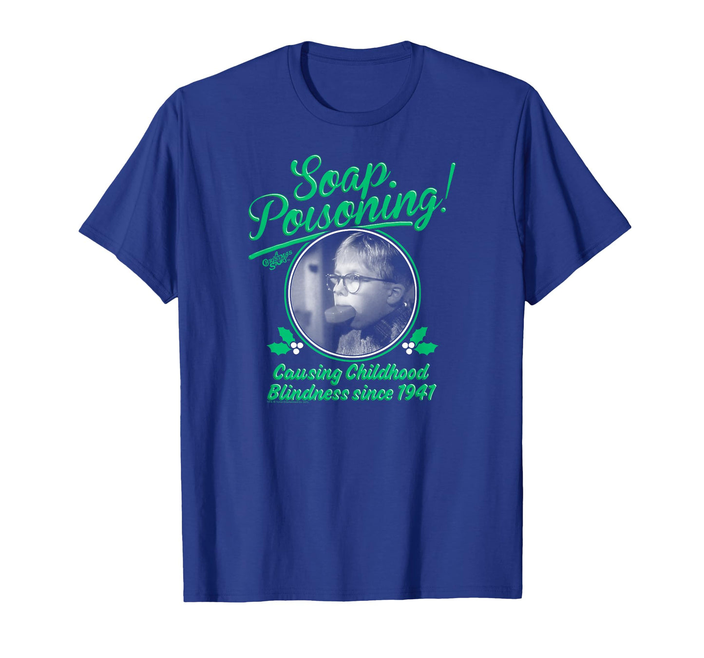 A Christmas Story Soap Poisoning Black and White Funny T-Shirt