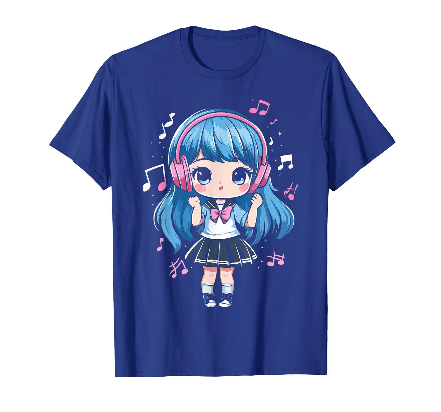 Anime Music Girl Teen Chibi Kawaii Manga Otaku Japanese Cute T-Shirt