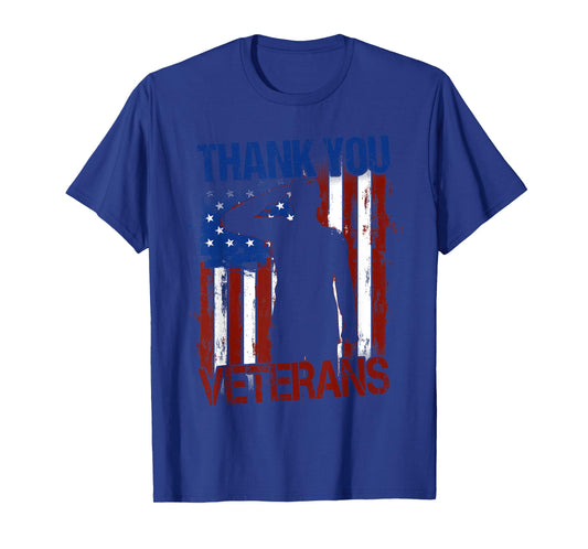 Thank You Veterans Service Patriot Veteran Day American Flag T-Shirt
