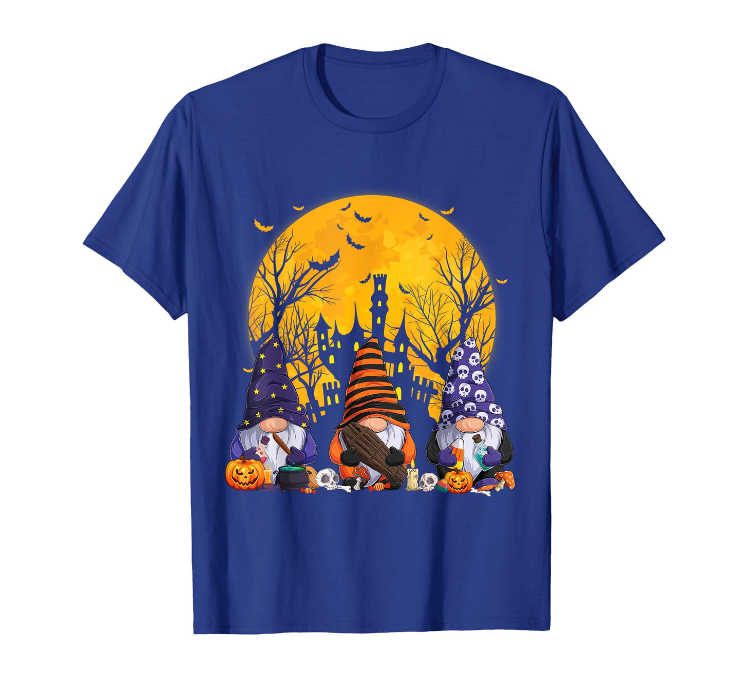Gnome Witch Halloween Pumpkin Autumn Fall Holiday 2024 T-Shirt