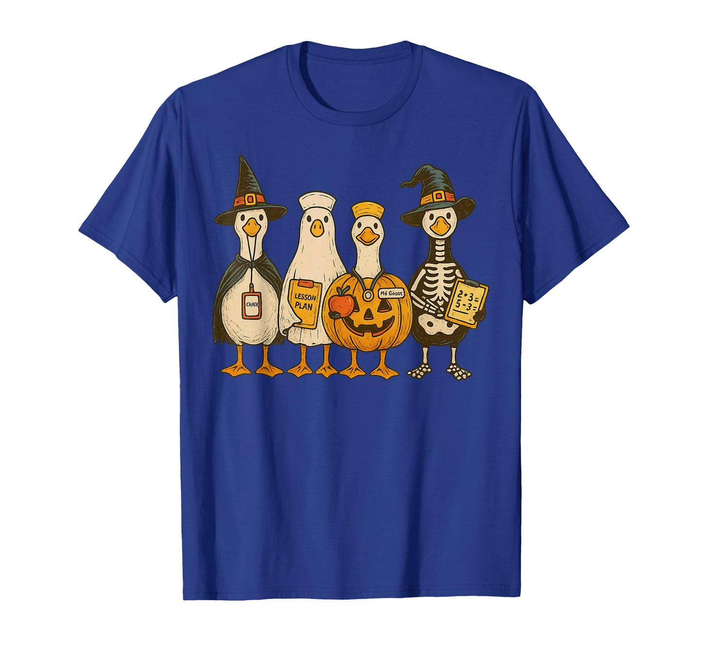 Funny Silly Goose Teacher Halloween Trick or Teach T-Shirt