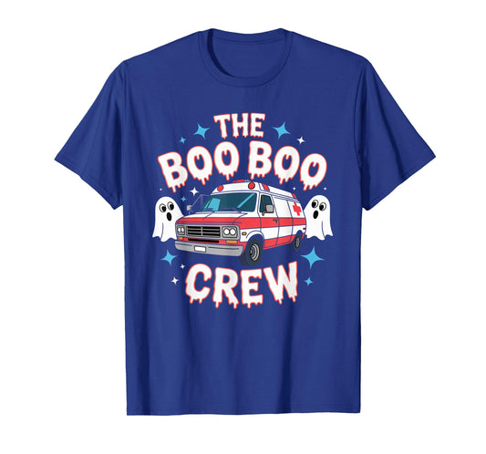 EMT Paramedic EMS Boo Boo Crew Ambulance Ghost Halloween T-Shirt