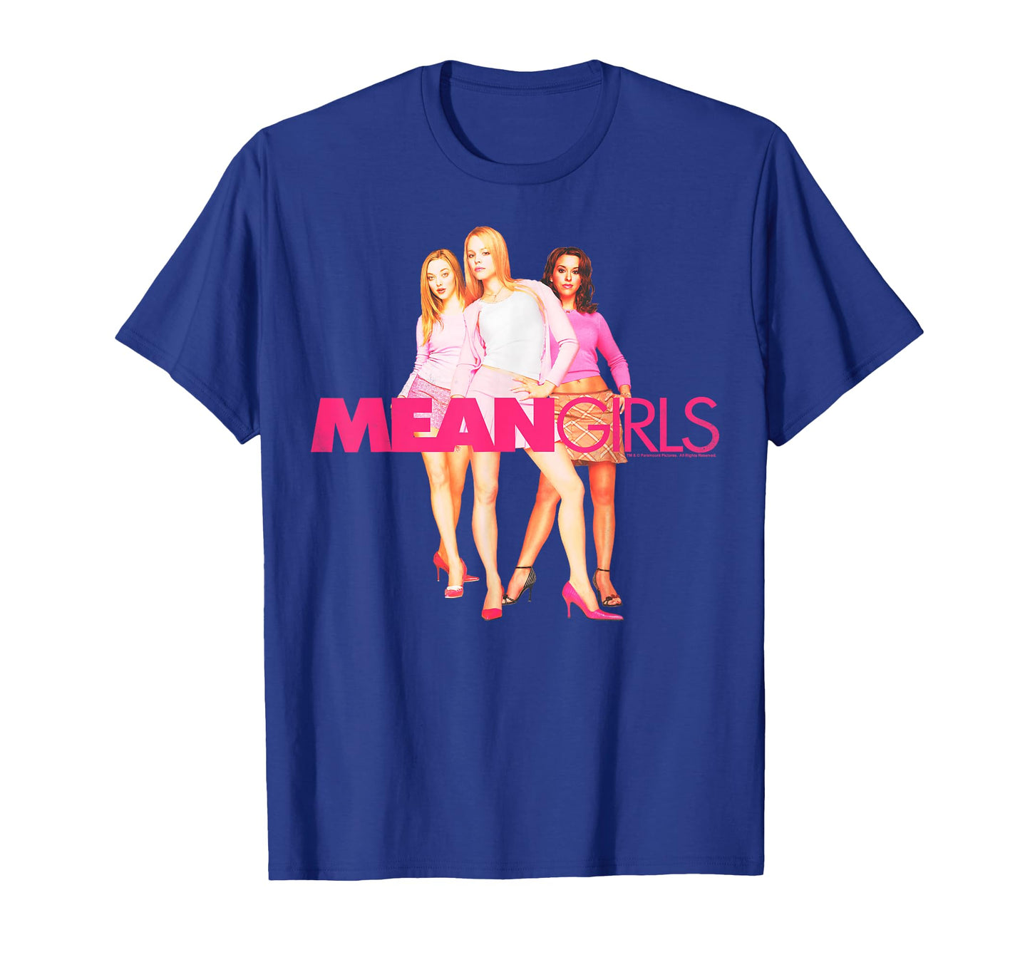 Mean Girls Classic Fit Round Neck T-Shirt - Regina, Karen, Gretchen Plastics Graphic Black Tee
