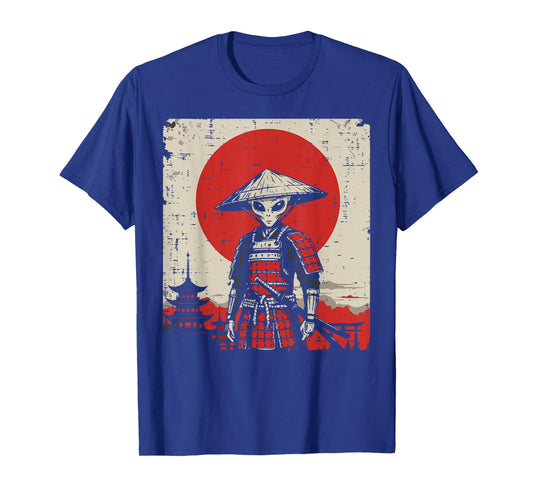 Japanese Alien Warrior Samurai Katana Ufo Art Women Men Kids T-Shirt