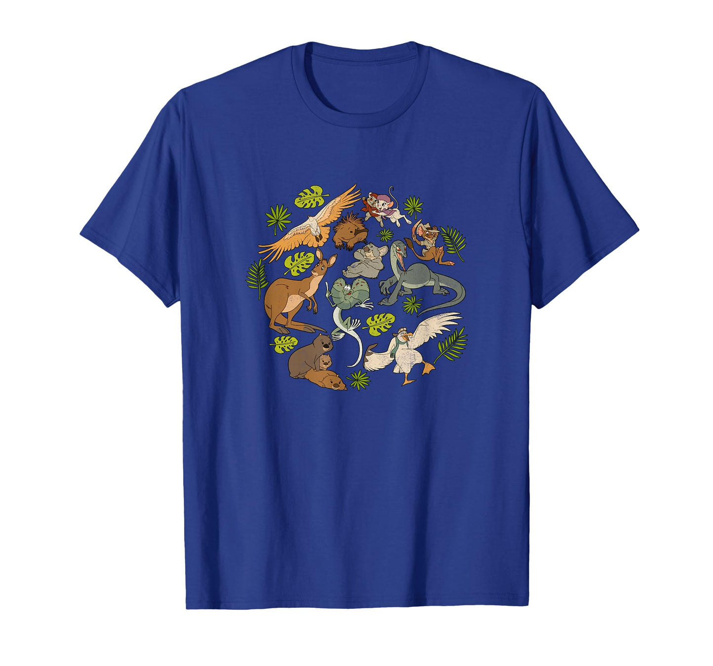Disney The Rescuers Down Under Vintage Character Jumble T-Shirt