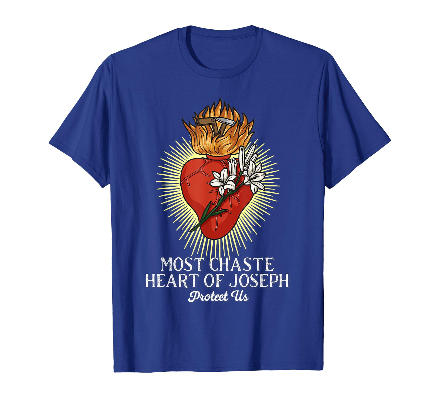 The Most Chaste Heart of Saint Joseph Traditional Catholic T-Shirt