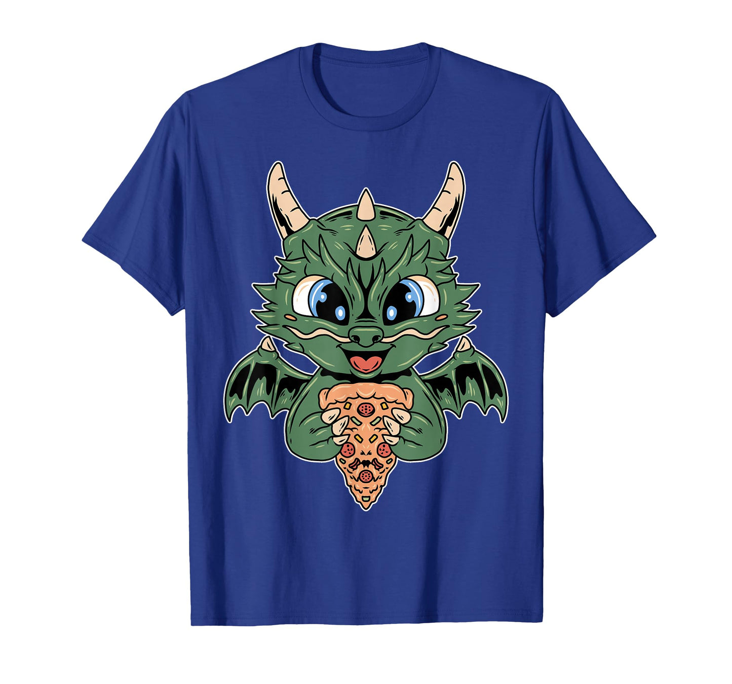Mythical Kawaii Dragon Wings Pizza Fantasy T-Shirt