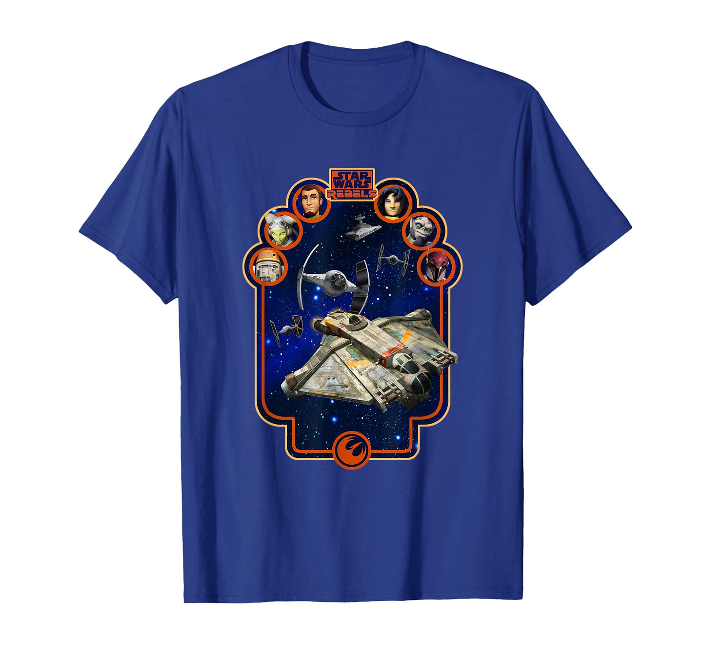 Star Wars Rebels TIE Fighters Chasing Ghost Ship Poster T-Shirt