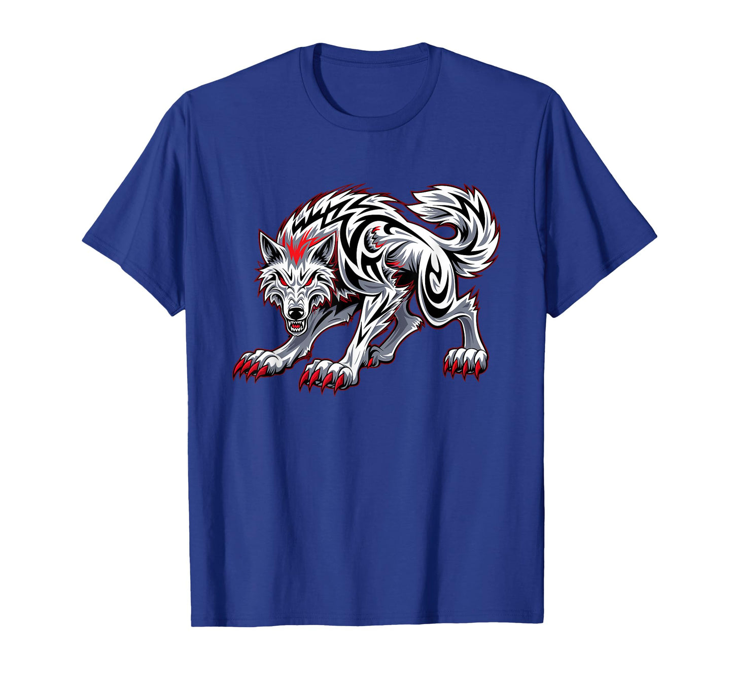 Funny Black Aggressive Wolf Red Eyes Werewolf T-Shirt