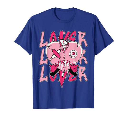Pink Loser Lover Pink Drip Heart Matching Tee For Men Women T-Shirt