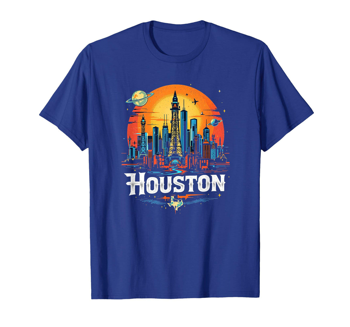 Houston Texas Skyline Texas Home State Souvenir Vintage T-Shirt