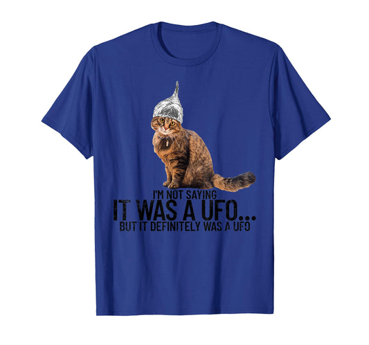 Conspiracy Cat UFO Conspiracy Theory Aliens Tin Foil Hat T-Shirt