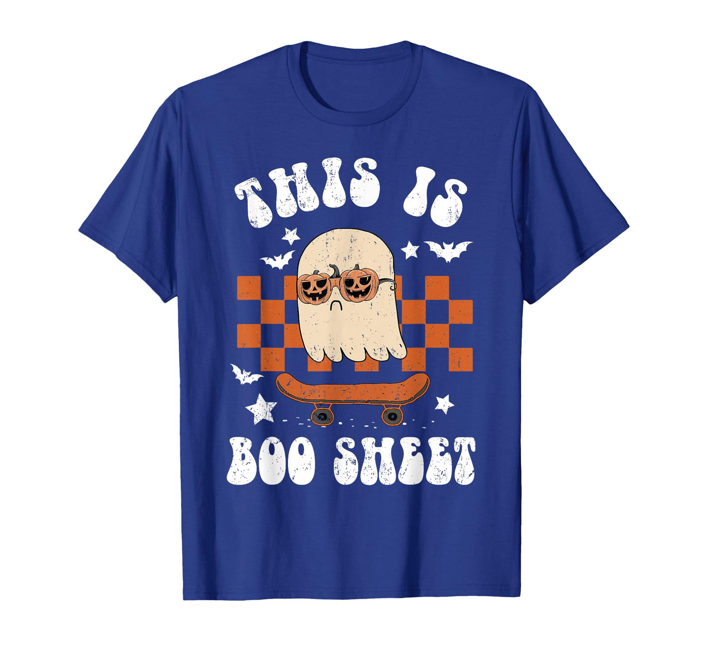 Cute Ghost Skateboarding This is Boo Sheet Halloween Costume T-Shirt