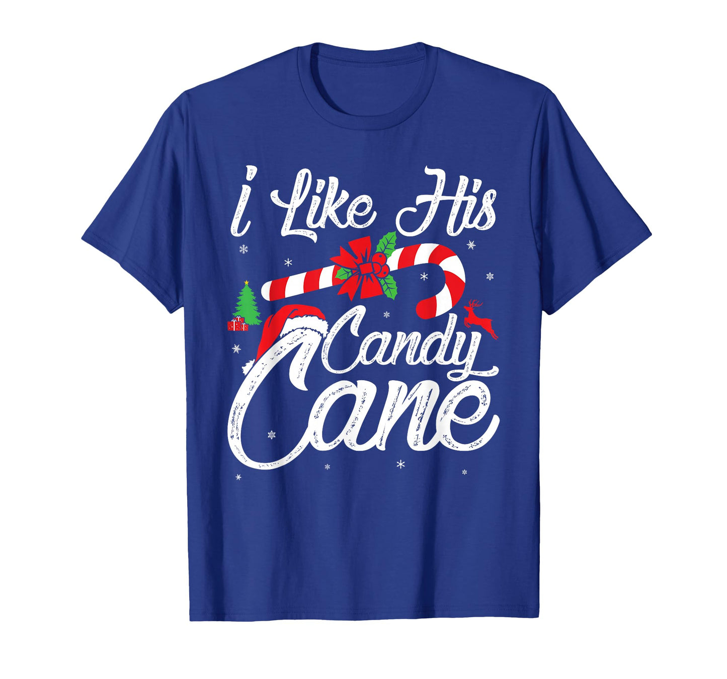 I Like His Candy Cane Couples Matching Christmas Funny T-Shirt