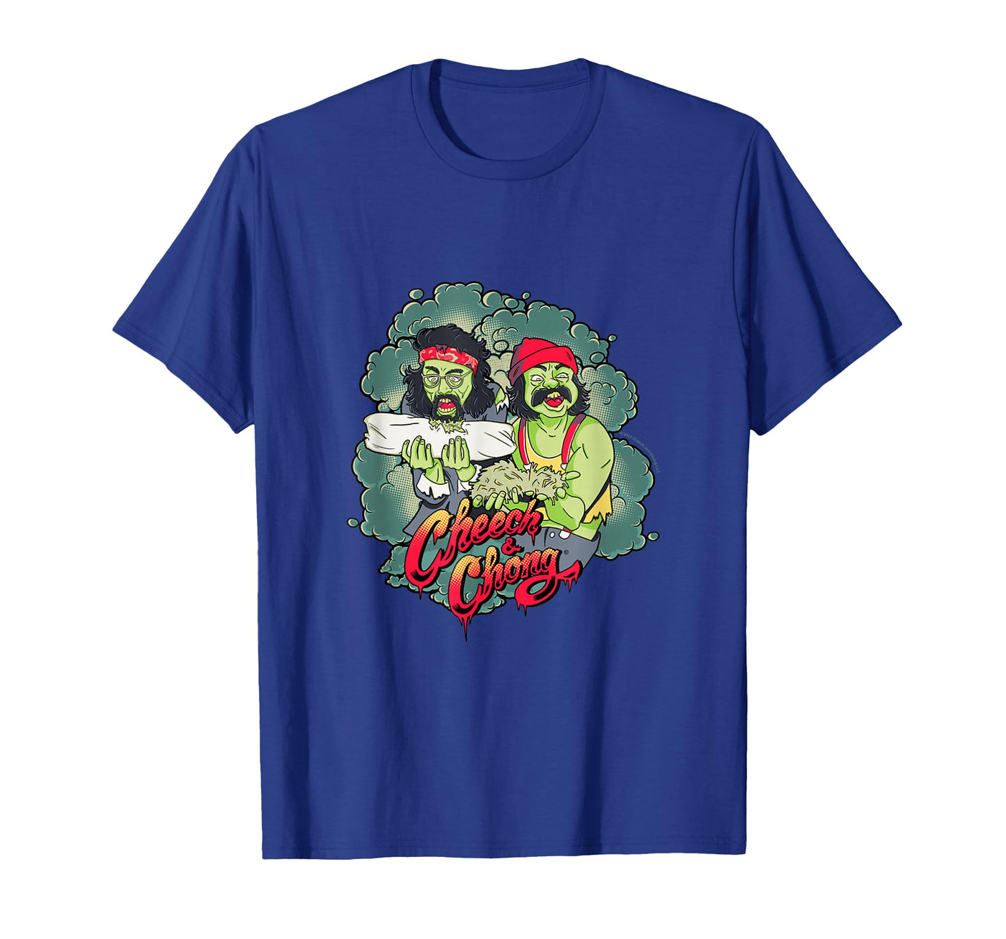 Cheech & Chong Halloween Green Zombies Feeding On Weed T-Shirt