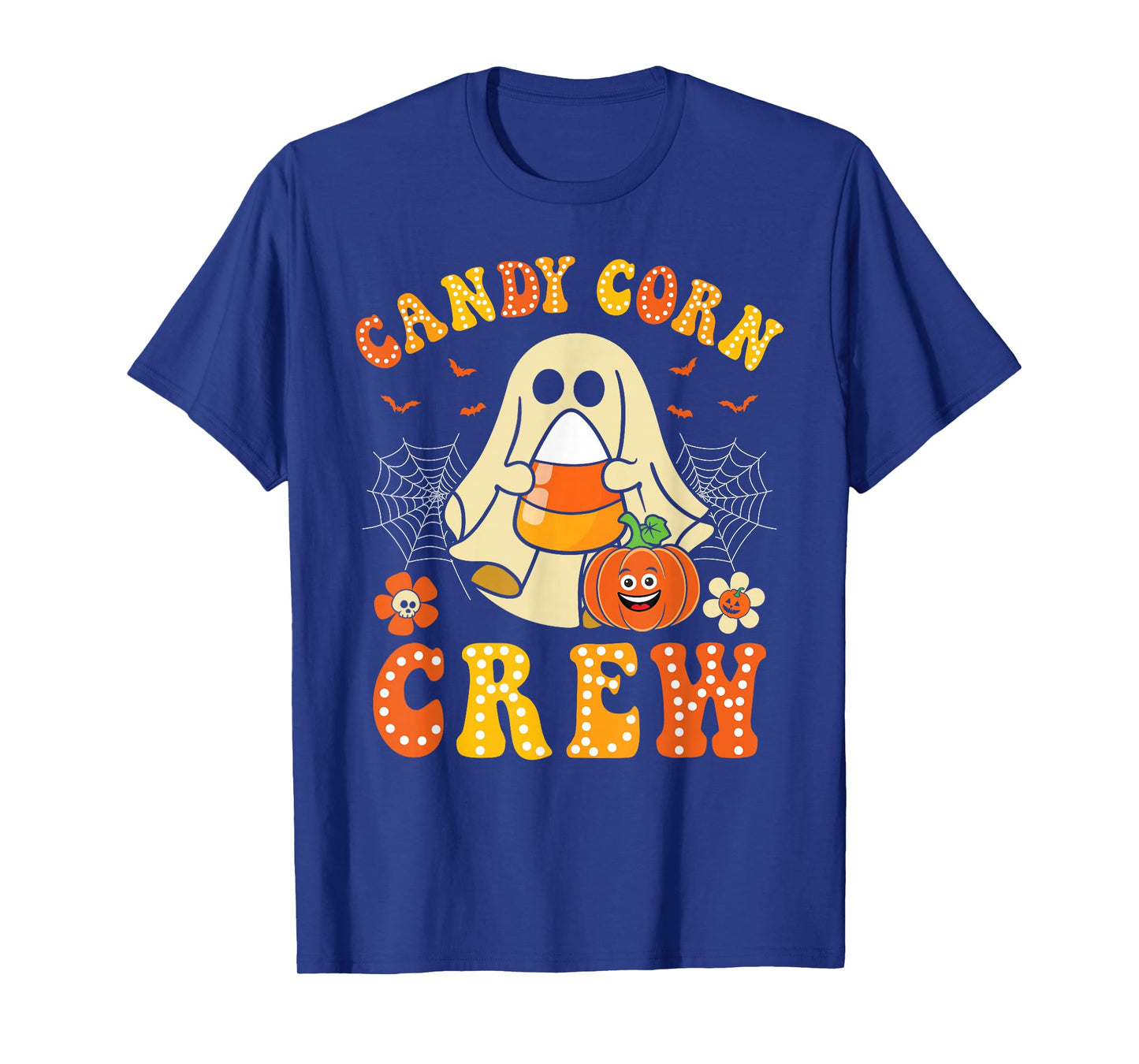 Candy Corn Crew Pumpkin Halloween Spooky Men Women Girls T-Shirt