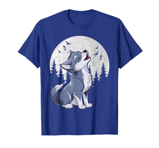 Cute Baby Howling Wolf Cub Sketch Costume T-Shirt